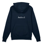 FUCK U Oversize Hoodie - Lacivert - arka görünüm