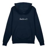 FUCK U Oversize Hoodie - Lacivert - arka görünüm