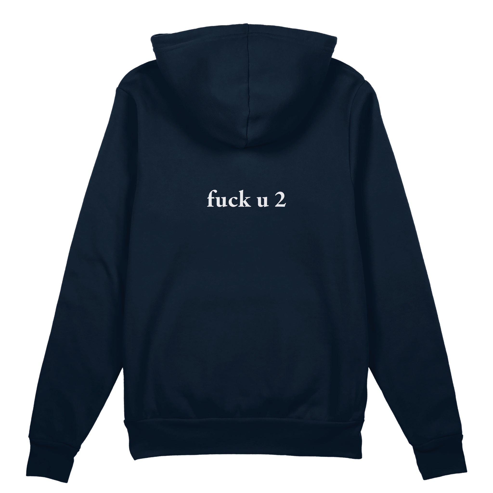 FUCK U Oversize Hoodie - Lacivert - arka görünüm