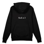 FUCK U Oversize Hoodie - Siyah - ön görünüm