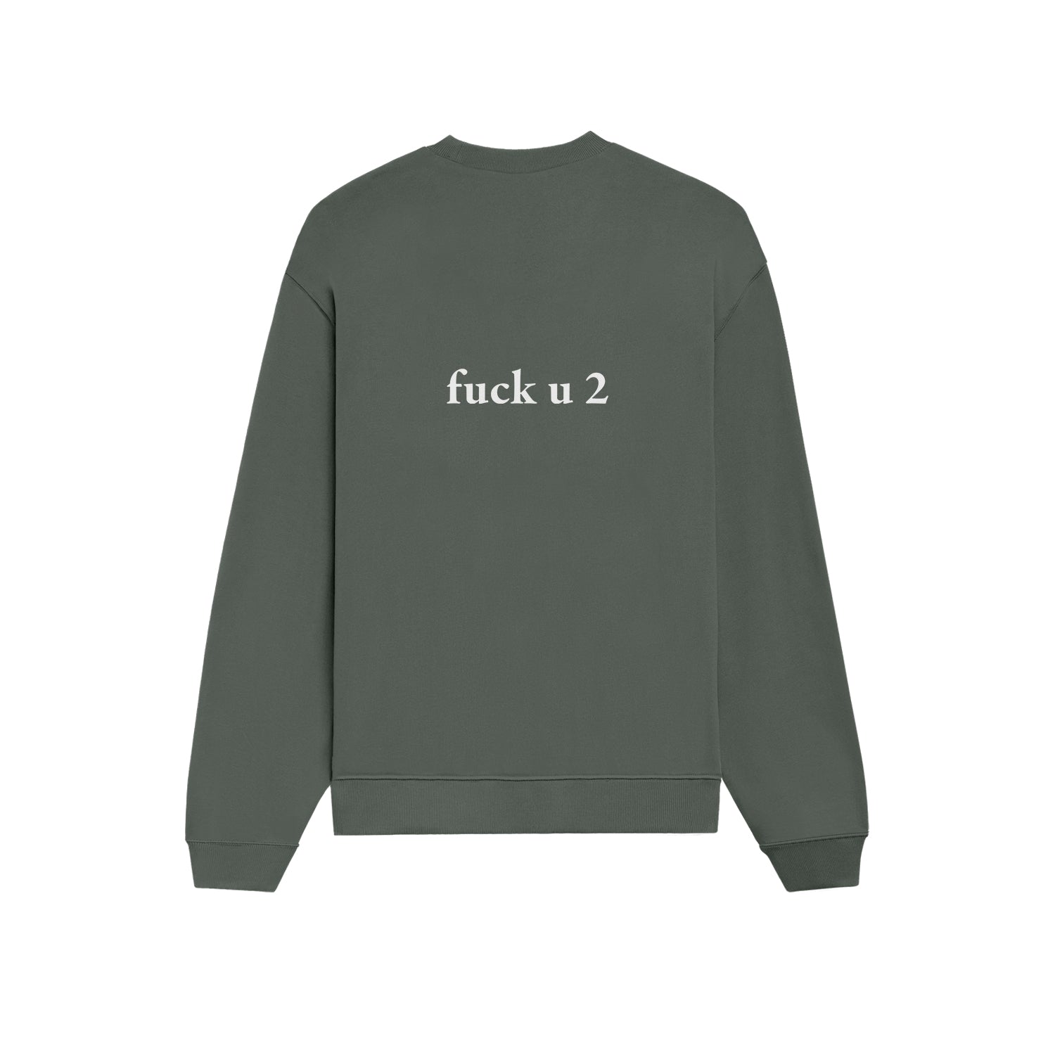 FUCK U Oversize Sweatshirt - Antrasit - arka görünüm