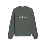 FUCK U Oversize Sweatshirt - Antrasit - arka görünüm