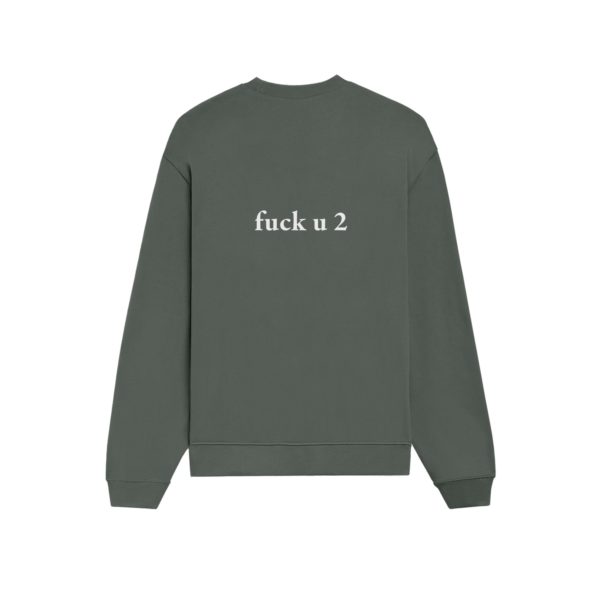 FUCK U Oversize Sweatshirt - Antrasit - arka görünüm