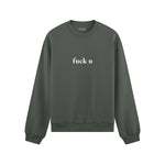 FUCK U Oversize Sweatshirt - Antrasit - ön görünüm