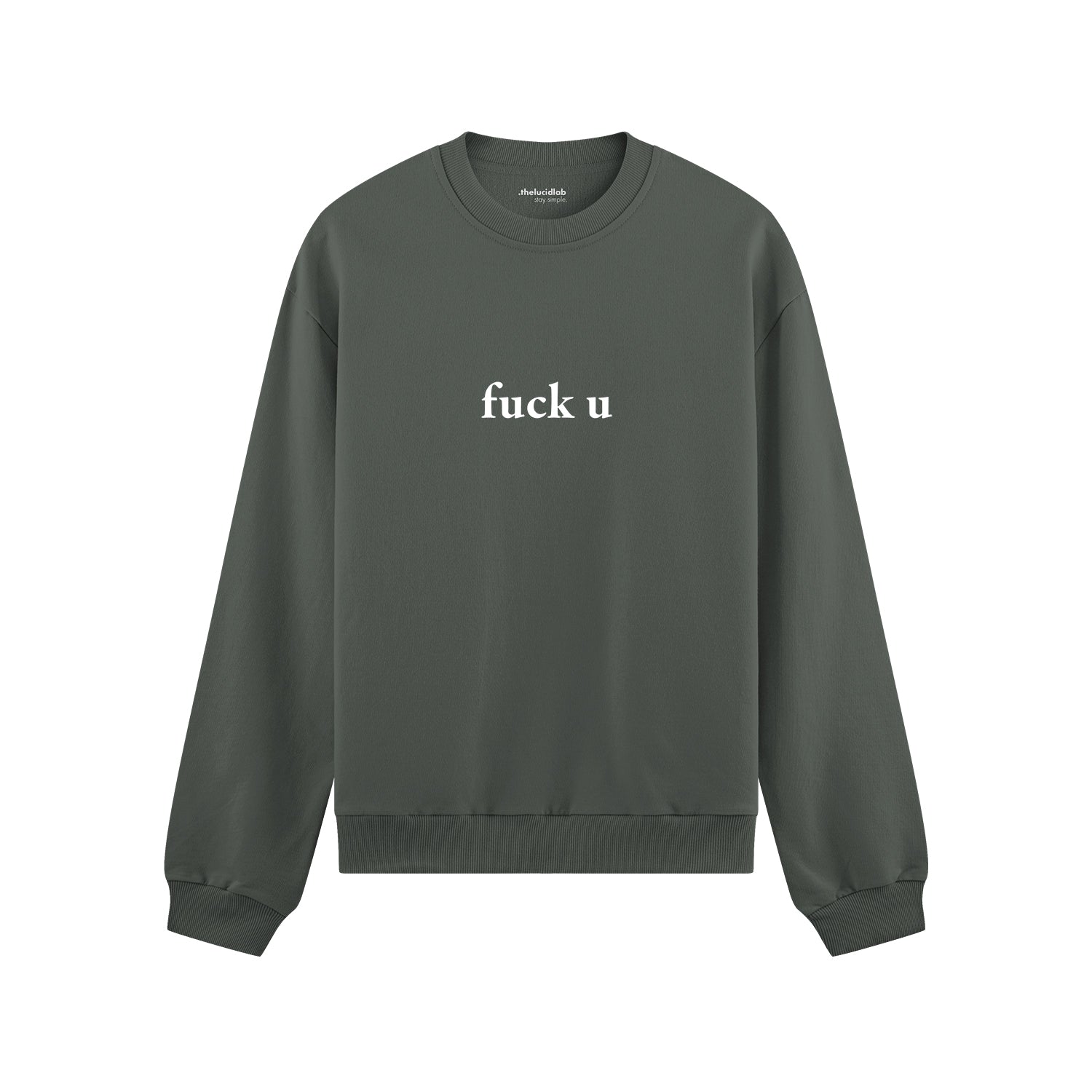 FUCK U Oversize Sweatshirt - Antrasit - ön görünüm