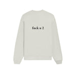 FUCK U Oversize Sweatshirt - Beyaz - arka görünüm