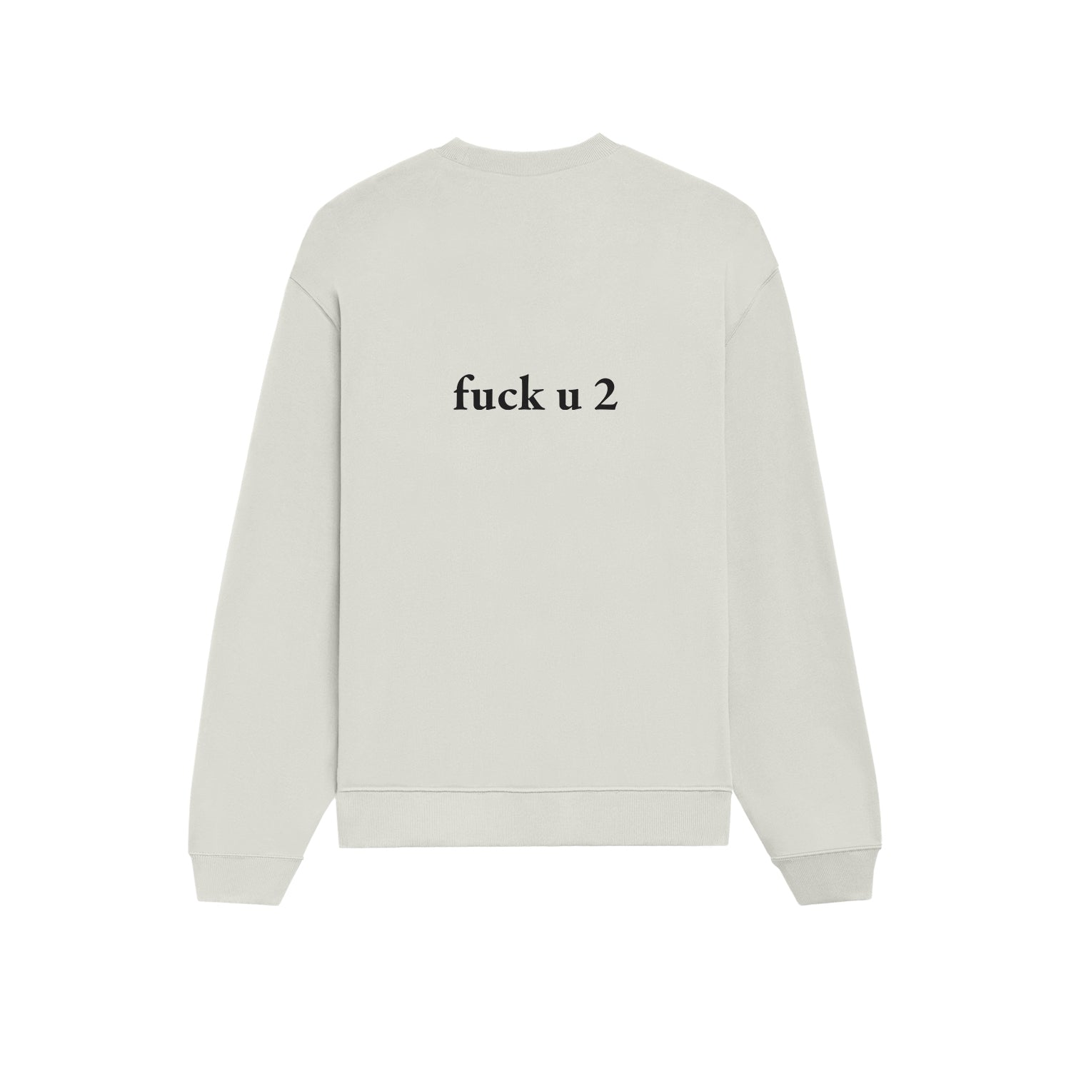 FUCK U Oversize Sweatshirt - Beyaz - arka görünüm