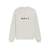 FUCK U Oversize Sweatshirt - Beyaz - arka görünüm