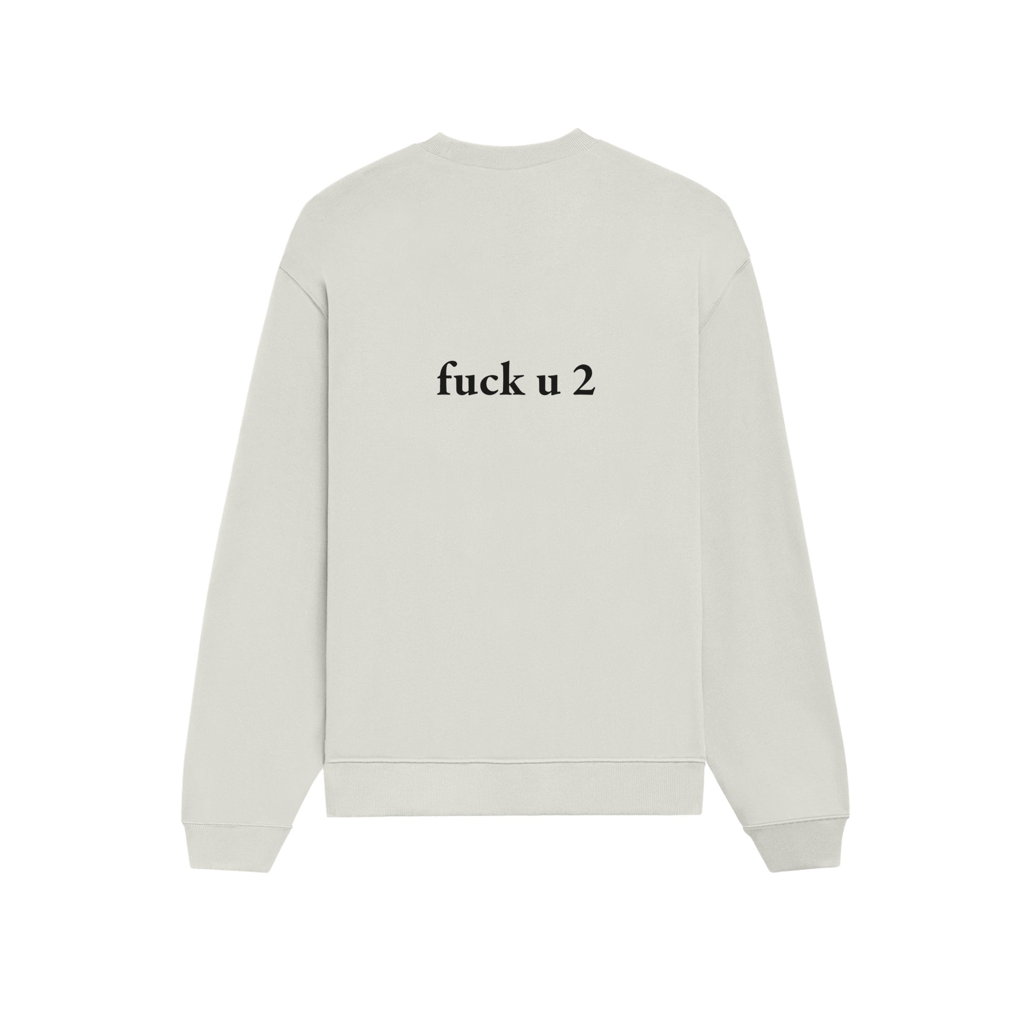 FUCK U Oversize Sweatshirt - Beyaz - arka görünüm