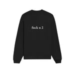 FUCK U Oversize Sweatshirt - Siyah - arka görünüm