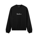 FUCK U Oversize Sweatshirt - Siyah - ön görünüm