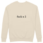 FUCK U Sweatshirt - Bej - arka görünüm