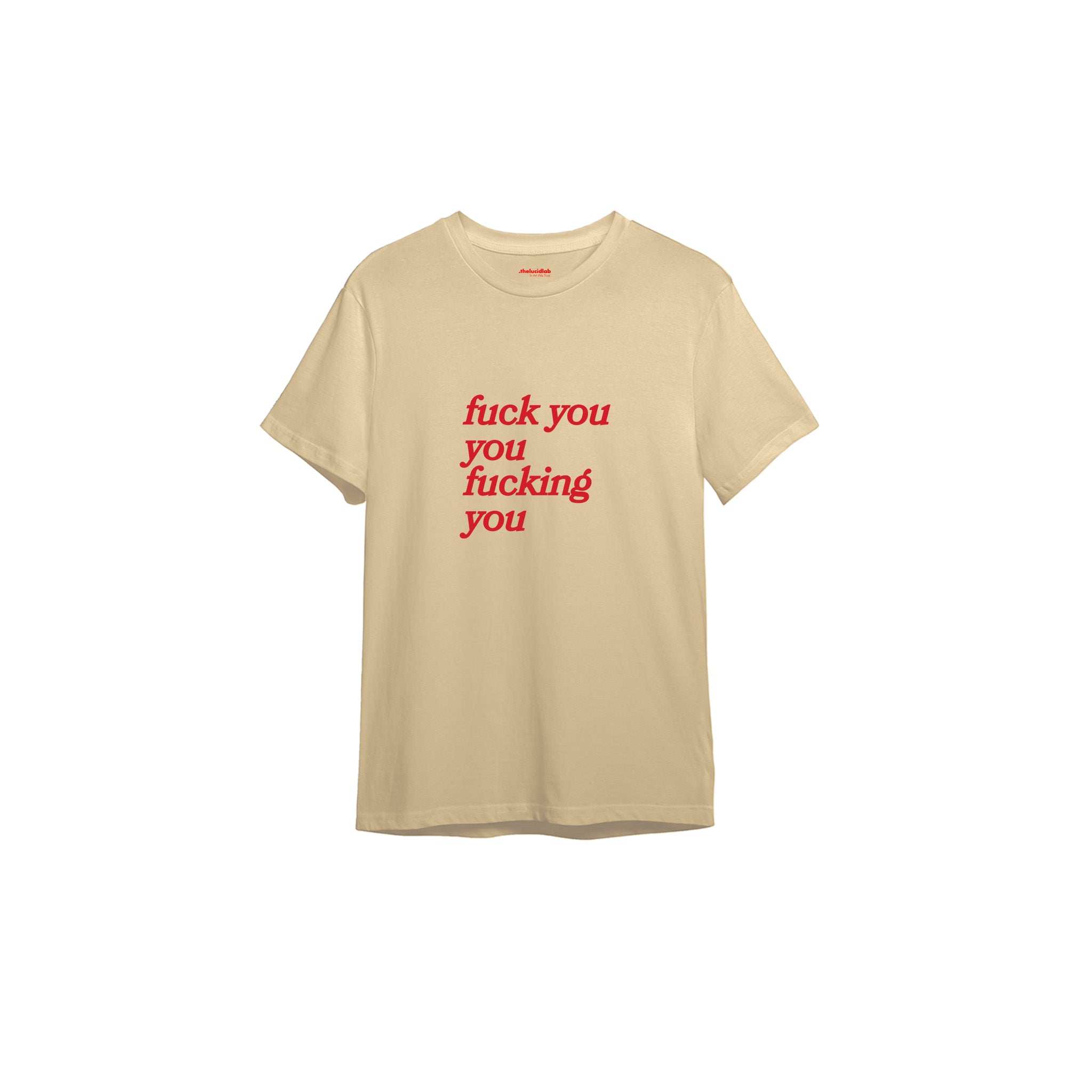 Fuck You Tişört — Krem