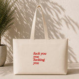 Fuck You Weekend Tote Bag – ön görünüm