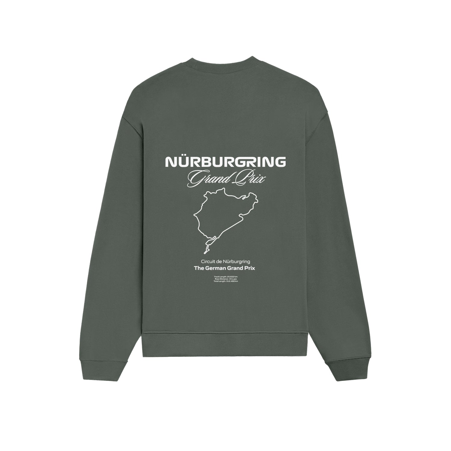 German Grand Prix – Nürburgring Grand Prix Oversize Sweatshirt - Antrasit - arka görünüm