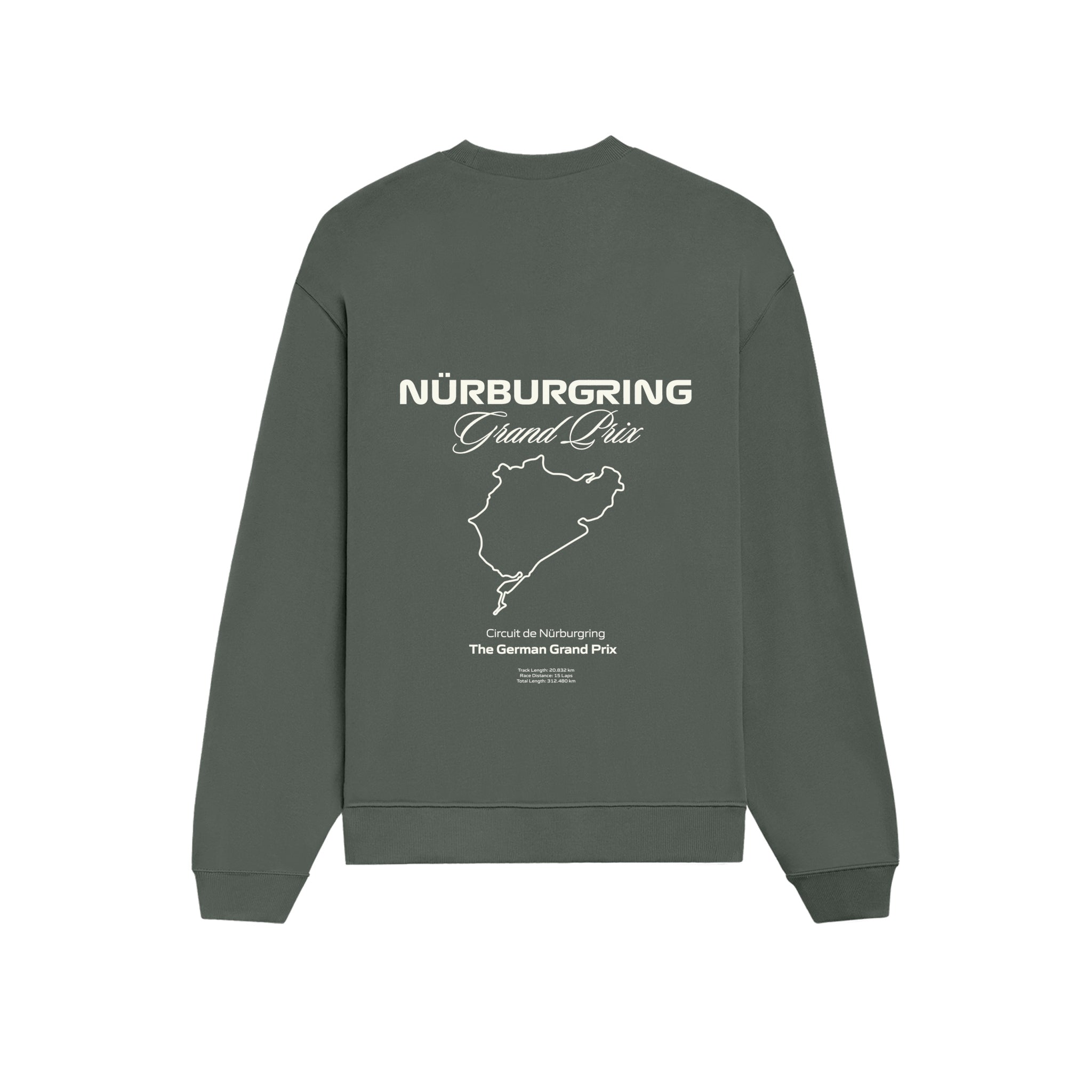German Grand Prix – Nürburgring Grand Prix Oversize Sweatshirt - Antrasit - arka görünüm
