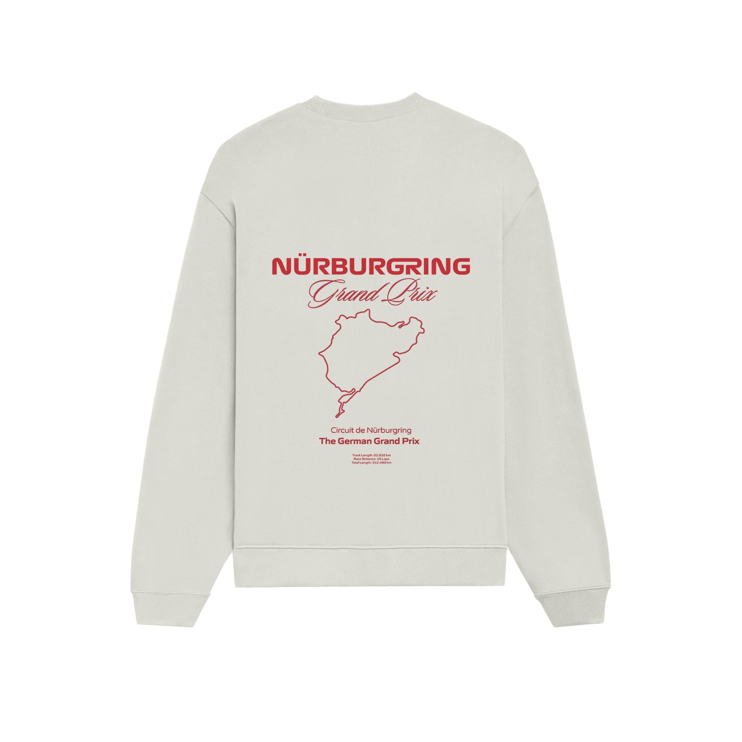 German Grand Prix – Nürburgring Grand Prix Oversize Sweatshirt - Beyaz - arka görünüm