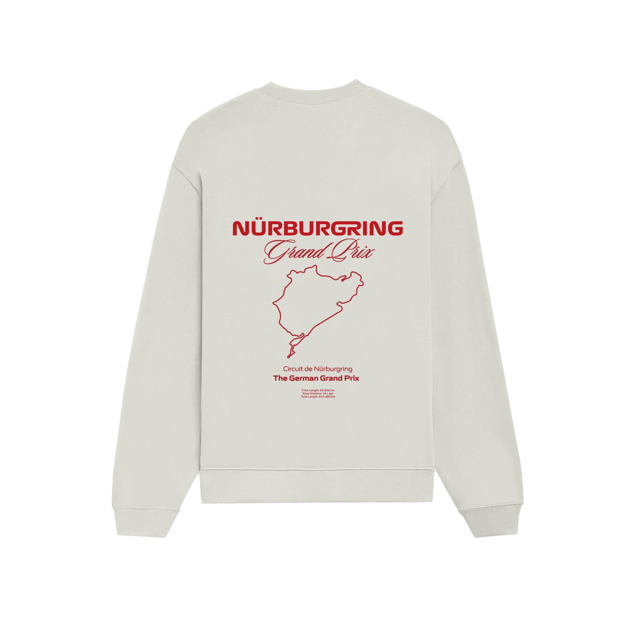 German Grand Prix – Nürburgring Grand Prix Oversize Sweatshirt - Beyaz - arka görünüm