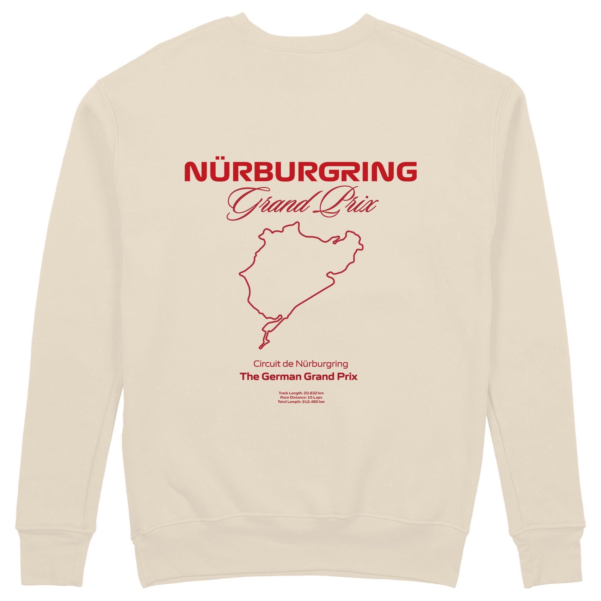 German Grand Prix – Nürburgring Grand Prix Sweatshirt - Bej - arka görünüm