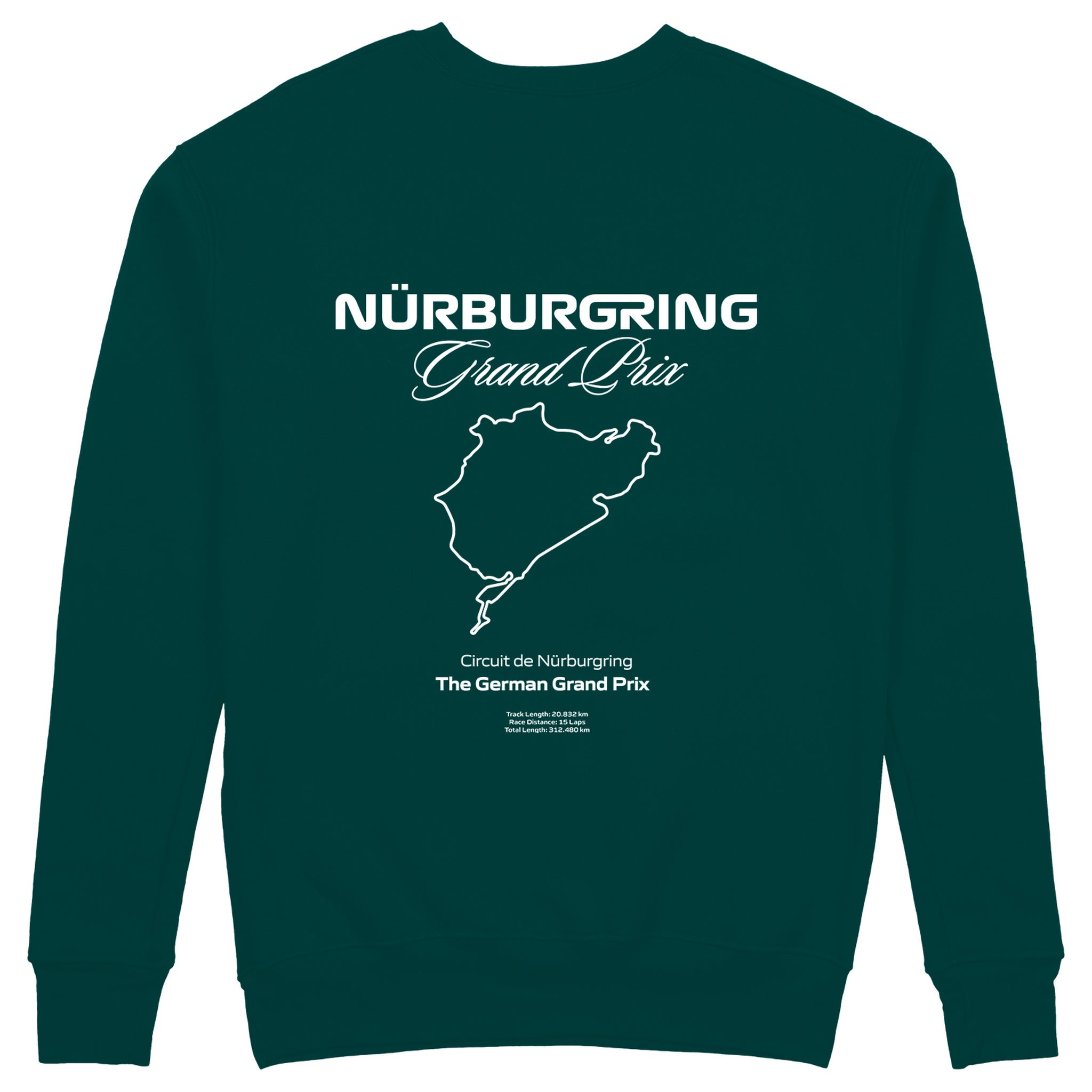 German Grand Prix – Nürburgring Grand Prix Sweatshirt - Koyu Yeşil - arka görünüm