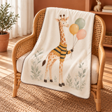 Giraffe Balloons Polar Bebek Battaniyesi — Çapraz görünüm