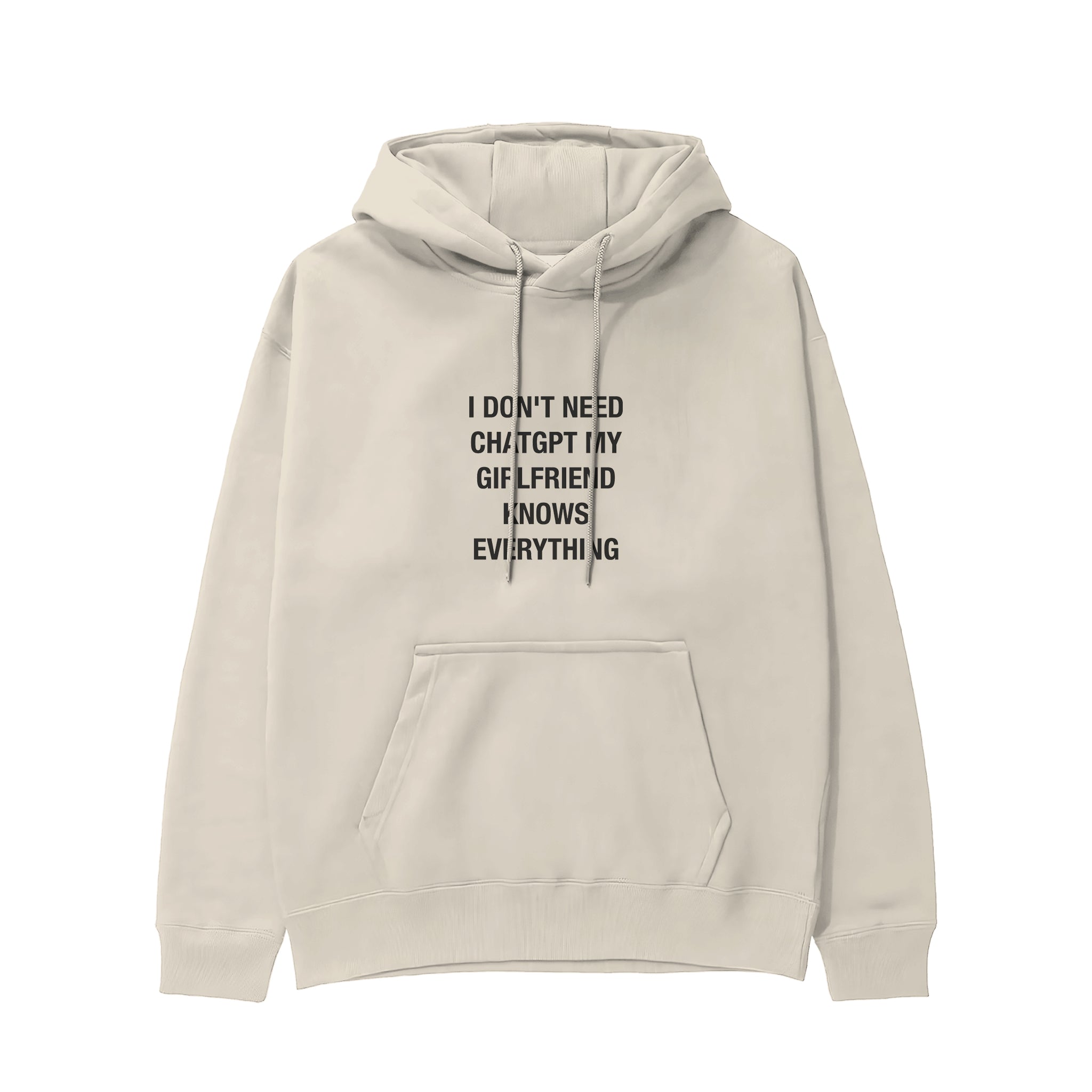 Girlfriend Knows Everything Hoodie - Krem - ön görünüm