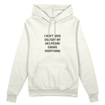 Girlfriend Knows Everything Oversize Hoodie - Beyaz - ön görünüm