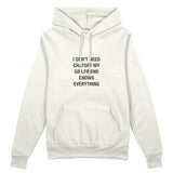 Girlfriend Knows Everything Oversize Hoodie - Beyaz - ön görünüm