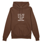 Girlfriend Knows Everything Oversize Hoodie - Kahverengi - ön görünüm