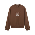 Girlfriend Knows Everything Oversize Sweatshirt - Kahverengi - ön görünüm