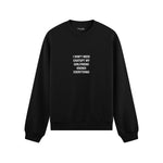 Girlfriend Knows Everything Oversize Sweatshirt - Siyah - ön görünüm