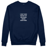 Girlfriend Knows Everything Sweatshirt - Lacivert - ön görünüm