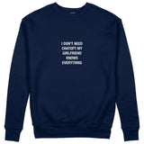 Girlfriend Knows Everything Sweatshirt - Lacivert - ön görünüm