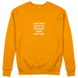 Girlfriend Knows Everything Sweatshirt - Turuncu - ön görünüm