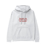 Give My Middle Finger Hoodie - Beyaz - ön görünüm