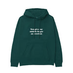 Give My Middle Finger Hoodie - Koyu Yeşil - ön görünüm