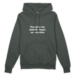 Give My Middle Finger Oversize Hoodie - Antrasit - ön görünüm