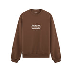 Give My Middle Finger Oversize Sweatshirt - Kahverengi - ön görünüm
