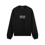 Give My Middle Finger Oversize Sweatshirt - Siyah - ön görünüm