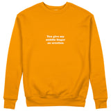 Give My Middle Finger Sweatshirt - Turuncu - ön görünüm