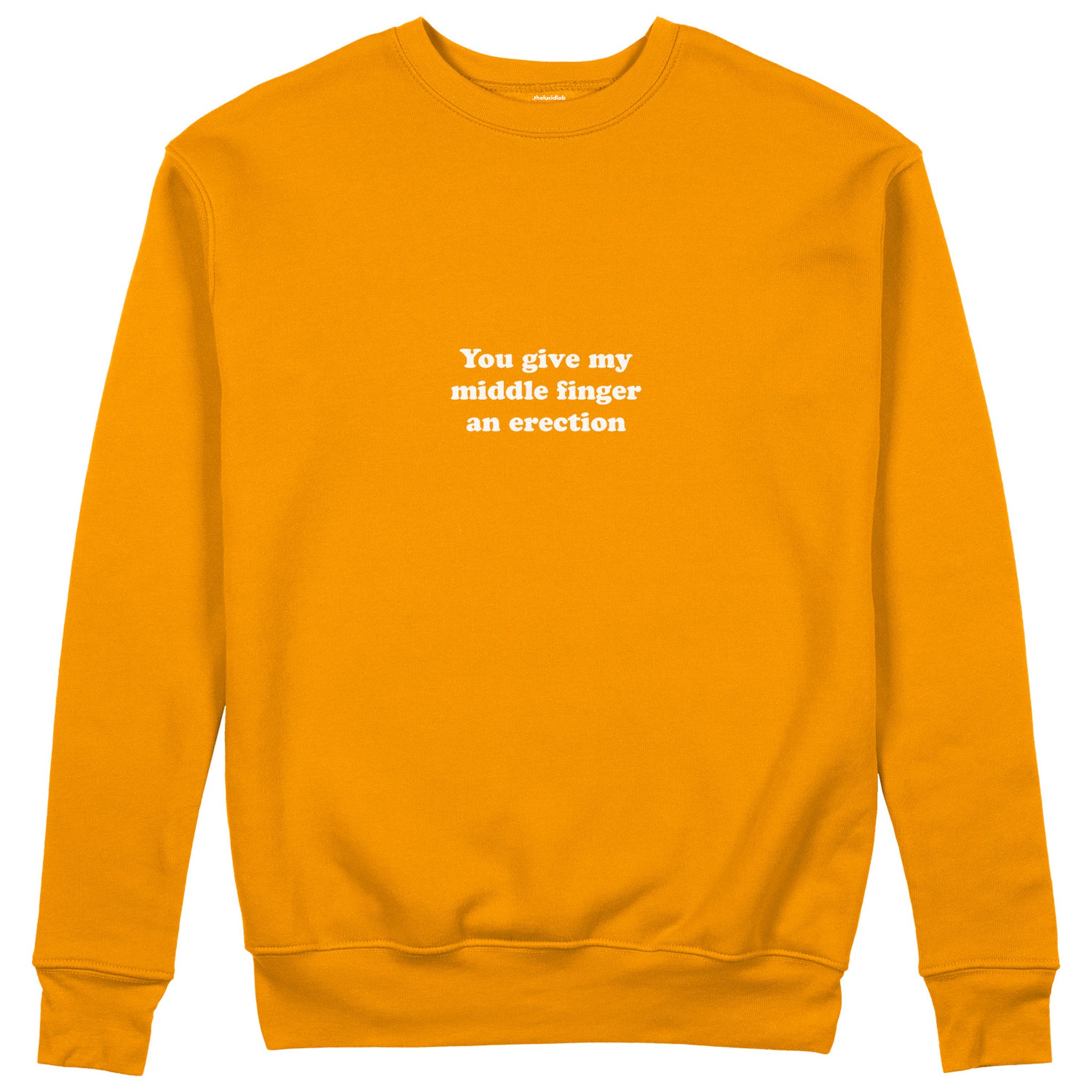 Give My Middle Finger Sweatshirt - Turuncu - ön görünüm