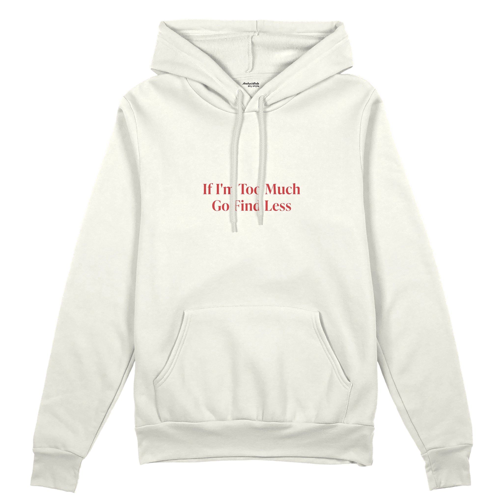 Go Find Less Oversize Hoodie - Beyaz - ön görünüm