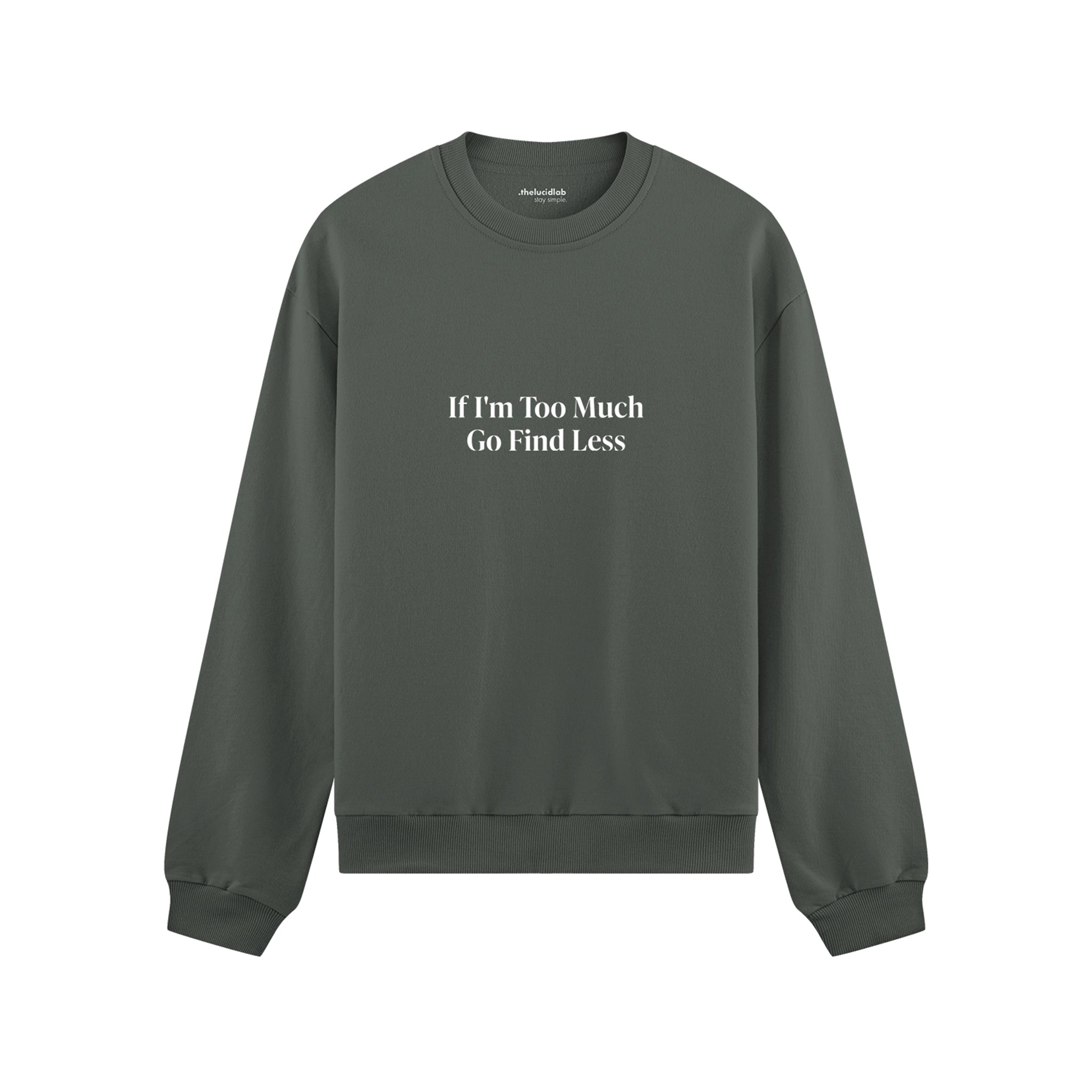 Go Find Less Oversize Sweatshirt - Antrasit - ön görünüm