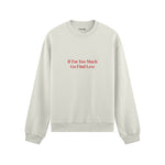 Go Find Less Oversize Sweatshirt - Beyaz - ön görünüm
