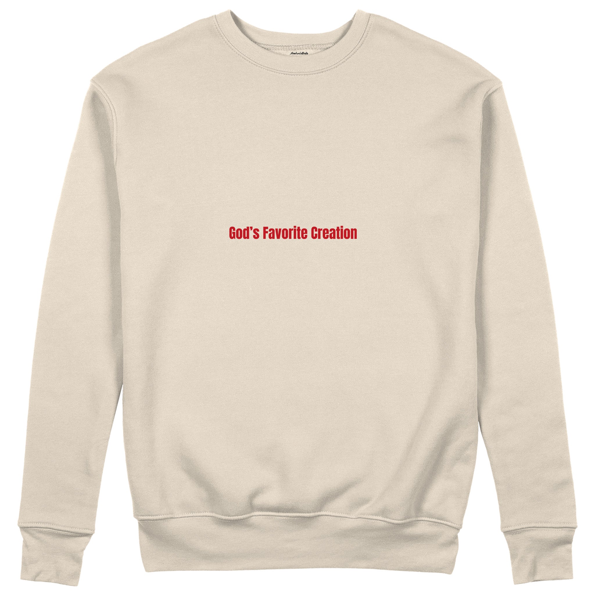 God's Favorite Creation Sweatshirt - Bej - ön görünüm