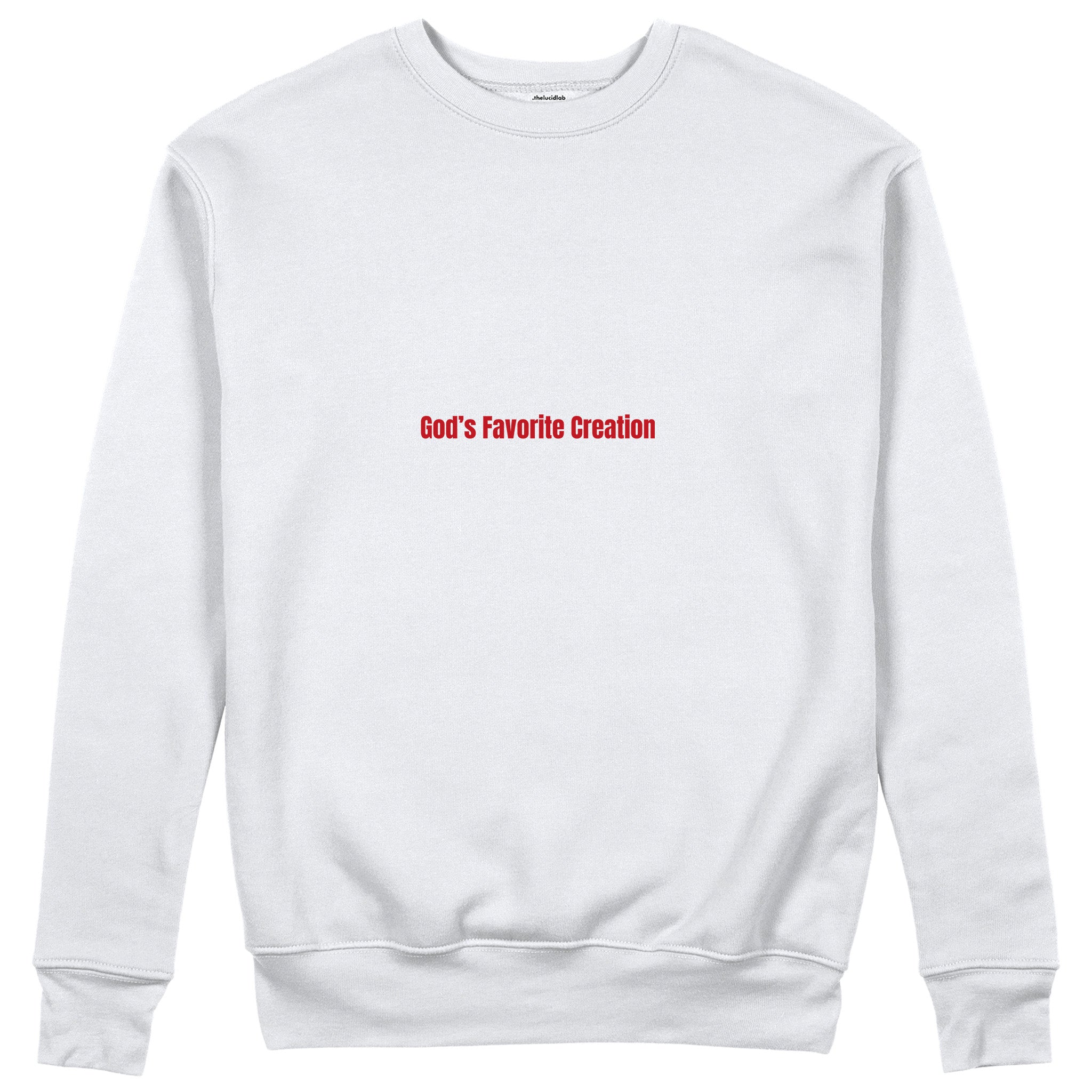 God's Favorite Creation Sweatshirt - Beyaz - ön görünüm