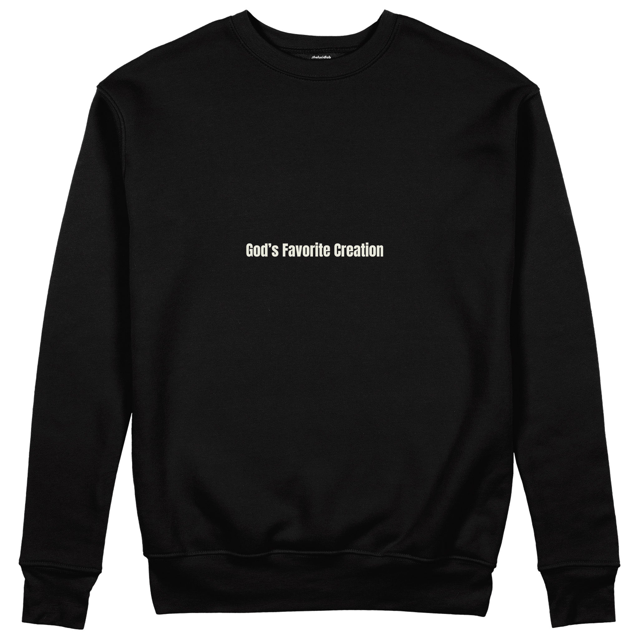 God's Favorite Creation Sweatshirt - Siyah - ön görünüm