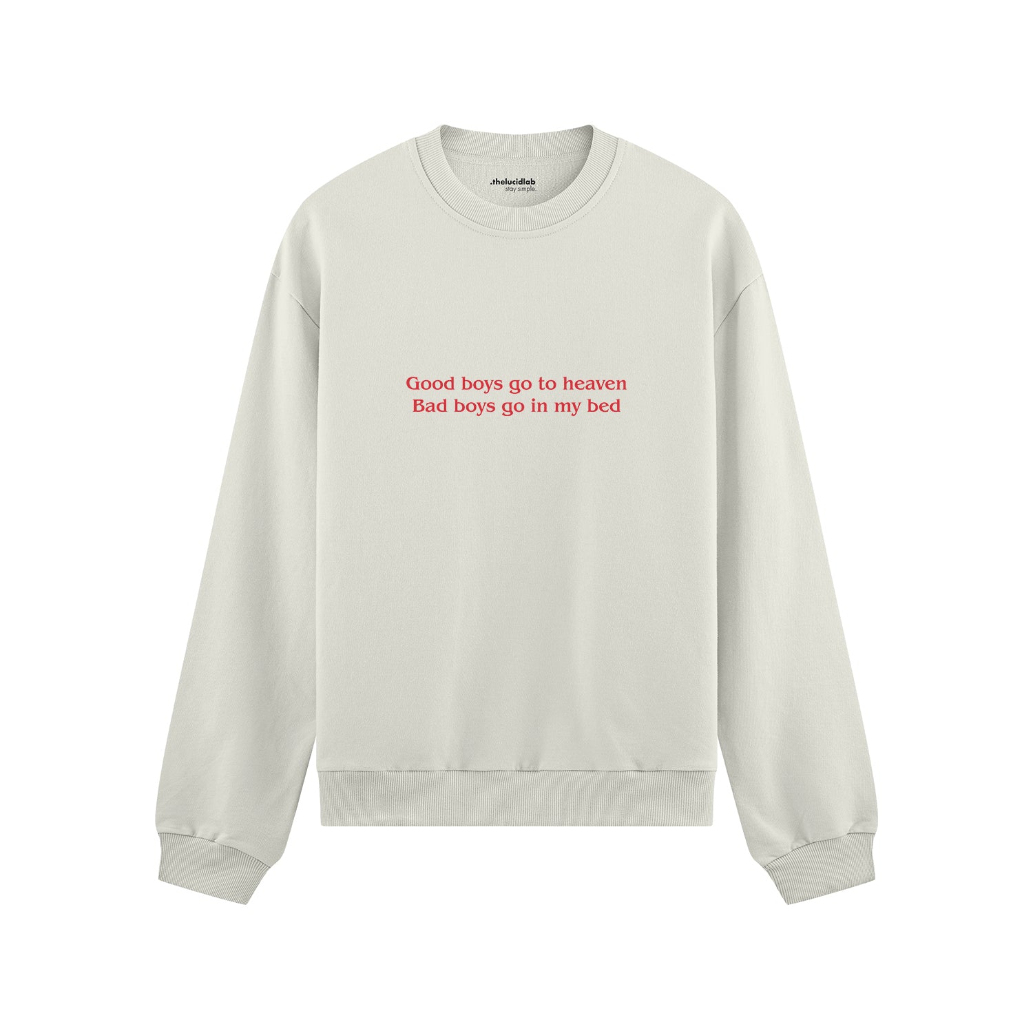 Good Boys & Bad Boys Oversize Sweatshirt - Beyaz - ön görünüm