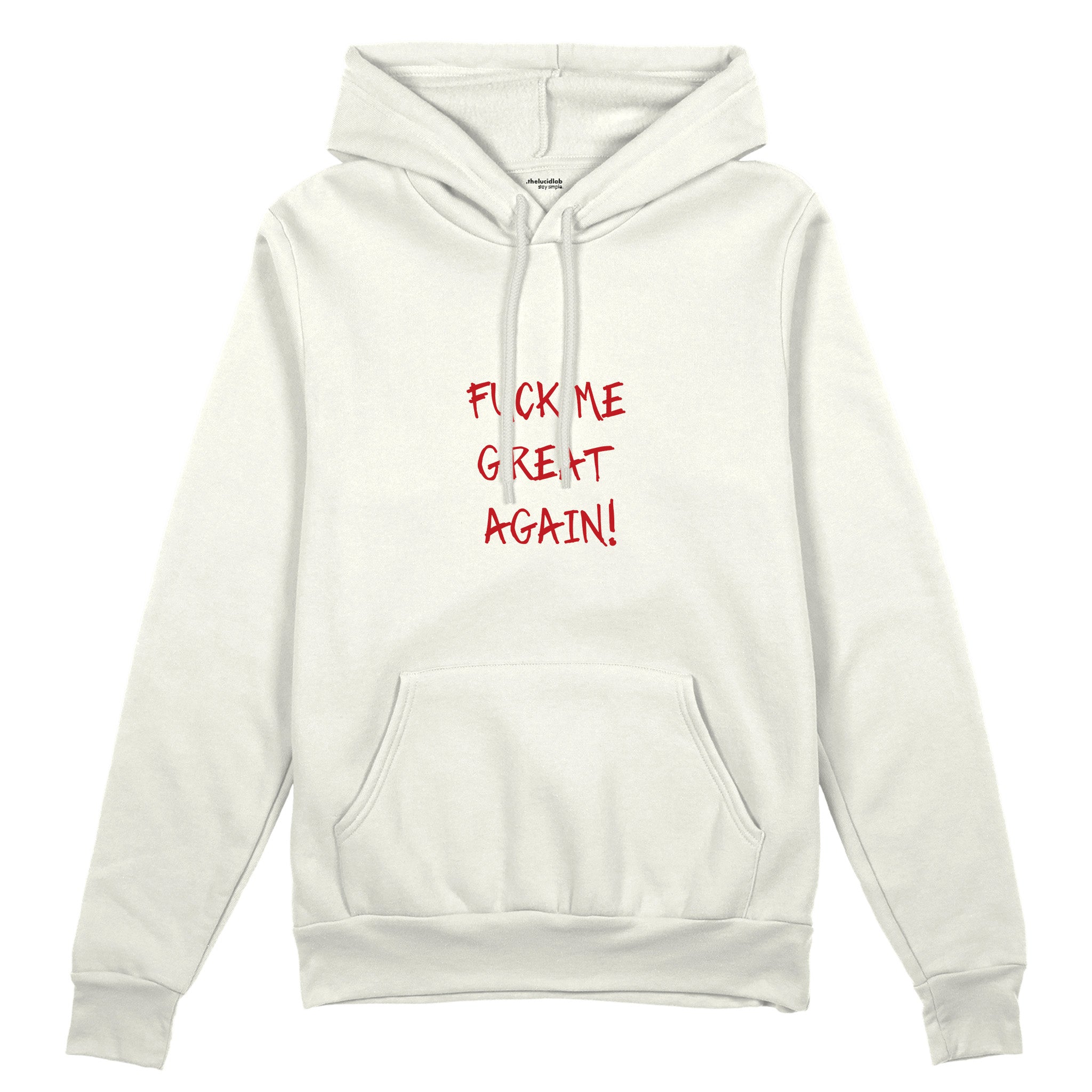 Great Again Oversize Hoodie - Beyaz - ön görünüm