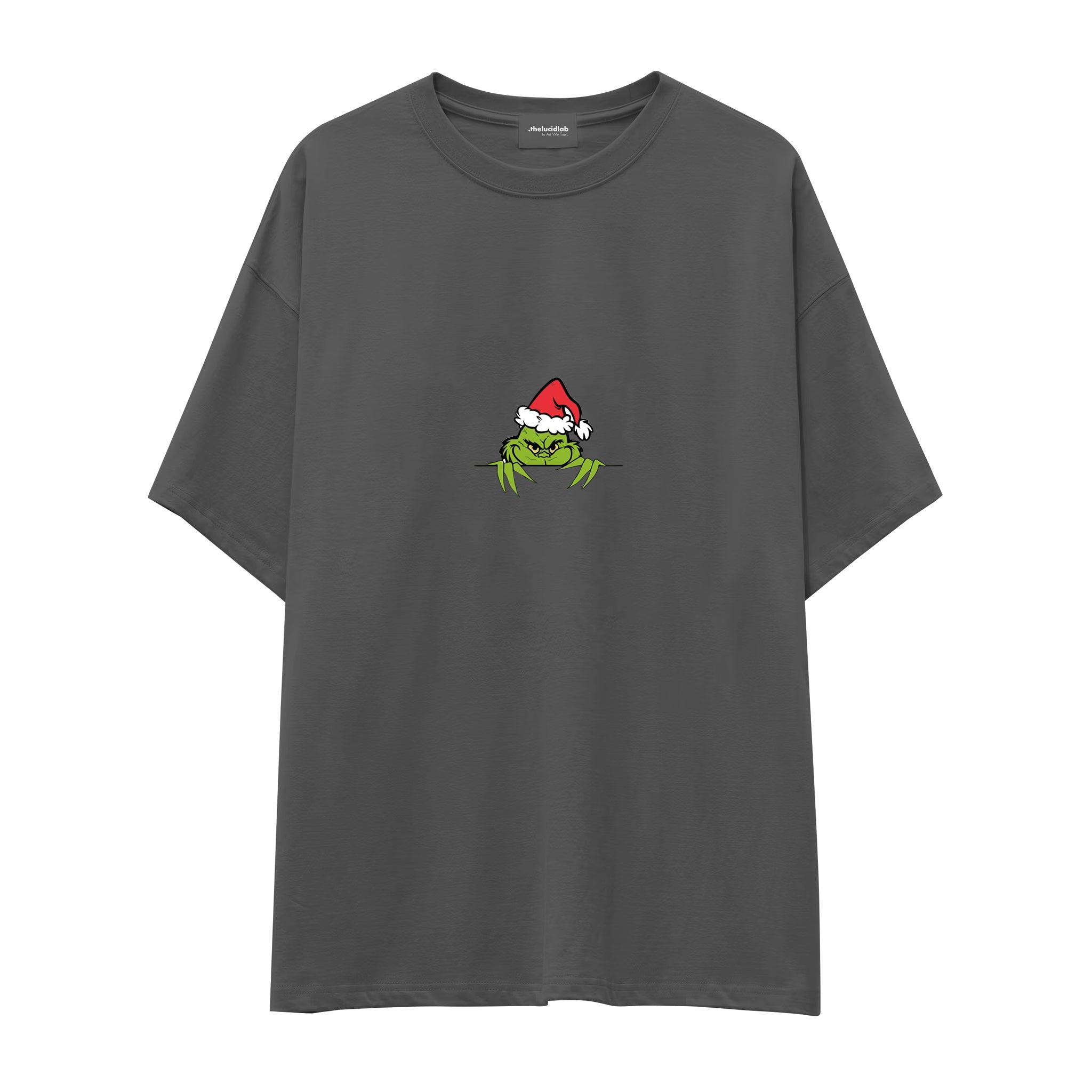 Grinch Era Oversize Tişört Antrasit Ön